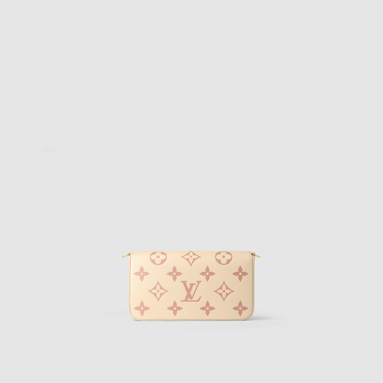 Túi Louis Vuitton Félicie Pochette Nữ Monogram Empreinte Kem Hồng